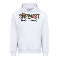 White support our troops Urban Hoodie - CowhideDigitalArt