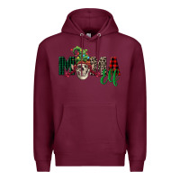 Burgundy Mama elf skull Premium Hoodie - FaDigitalArtStudio