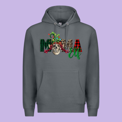 Mama Elf Skull Premium Hoodie Designed By Fadigitalartstudio
