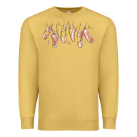 Antique Gold ballerina ballet shoes Premium Sweatshirt - MaliasSmallBusiness