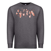 Charcoal Heather ballerina ballet shoes Premium Sweatshirt - MaliasSmallBusiness