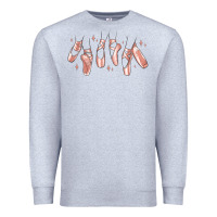 Heather Grey ballerina ballet shoes Premium Sweatshirt - MaliasSmallBusiness
