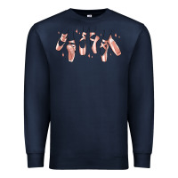 Navy ballerina ballet shoes Premium Sweatshirt - MaliasSmallBusiness