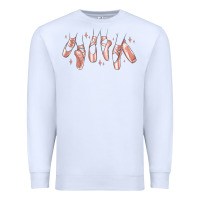 White ballerina ballet shoes Premium Sweatshirt - MaliasSmallBusiness