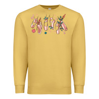 Antique Gold christmas ballerina shoes Premium Sweatshirt - MaliasSmallBusiness