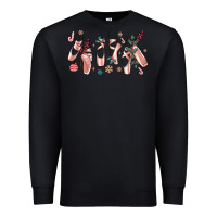 Black christmas ballerina shoes Premium Sweatshirt - MaliasSmallBusiness