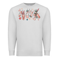 Dove Grey christmas ballerina shoes Premium Sweatshirt - MaliasSmallBusiness