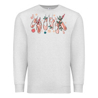 Oatmeal Heather christmas ballerina shoes Premium Sweatshirt - MaliasSmallBusiness