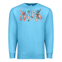Ocean Blue christmas ballerina shoes Premium Sweatshirt - MaliasSmallBusiness