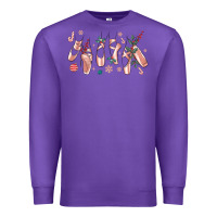 Purple christmas ballerina shoes Premium Sweatshirt - MaliasSmallBusiness
