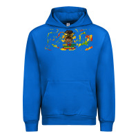 Cobalt juneteenth afro messy bun libbey glass Urban Hoodie - HRA Design Shop
