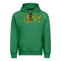 Emerald juneteenth afro messy bun libbey glass Urban Hoodie - HRA Design Shop