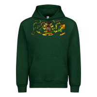 Forest Green juneteenth afro messy bun libbey glass Urban Hoodie - HRA Design Shop