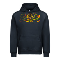 Navy juneteenth afro messy bun libbey glass Urban Hoodie - HRA Design Shop