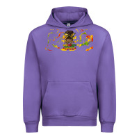Juneteenth Afro Messy Bun Libbey Glass Urban Hoodie | Teevron