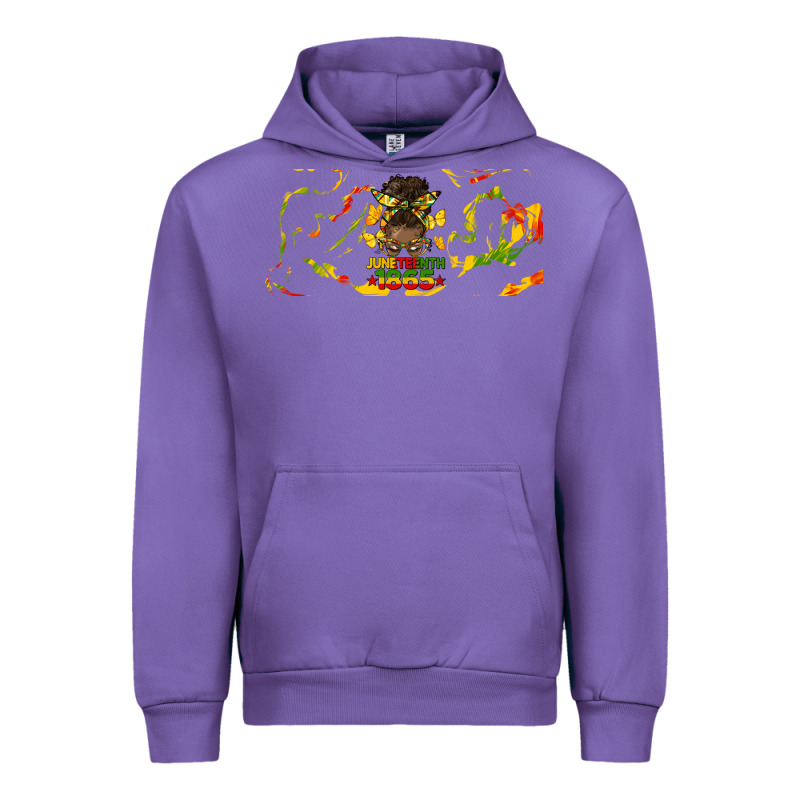 Juneteenth Afro Messy Bun Libbey Glass Urban Hoodie by HRA Design Shop | Teevron