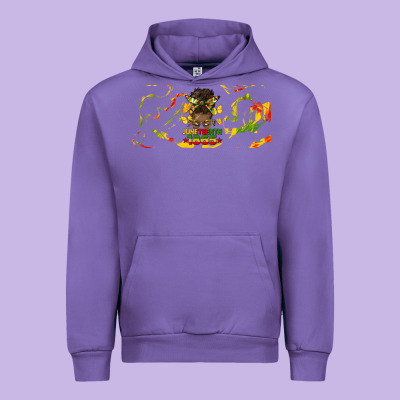 Juneteenth Afro Messy Bun Libbey Glass Urban Hoodie Designed By Hra Design Shop