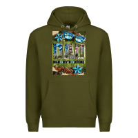 Army Green dad man myth legend air freshener Premium Hoodie - HRA Design Shop