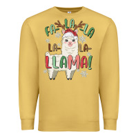 Antique Gold fa la la llama Premium Sweatshirt - MaliasSmallBusiness