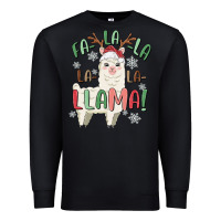 Black fa la la llama Premium Sweatshirt - MaliasSmallBusiness