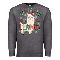Charcoal Heather fa la la llama Premium Sweatshirt - MaliasSmallBusiness