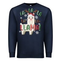 Navy fa la la llama Premium Sweatshirt - MaliasSmallBusiness