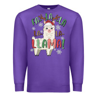 Purple fa la la llama Premium Sweatshirt - MaliasSmallBusiness