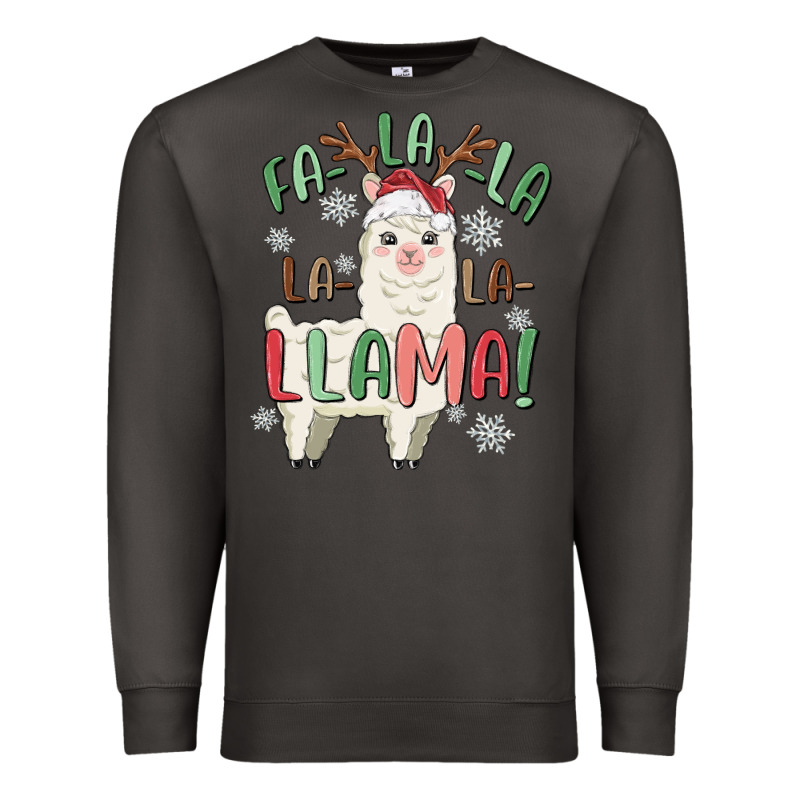 Fa La La Llama Premium Sweatshirt by MaliasSmallBusiness | Teevron