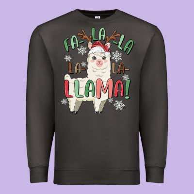Premium Sweatshirt fa la la llama