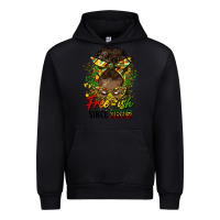 Black free ish since 1865 afro messy bun Urban Hoodie - HRA Design Shop
