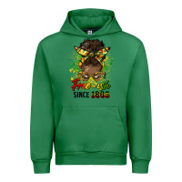 Emerald free ish since 1865 afro messy bun Urban Hoodie - HRA Design Shop
