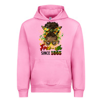 Fuchsia Pink free ish since 1865 afro messy bun Urban Hoodie - HRA Design Shop