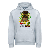 Heather Grey free ish since 1865 afro messy bun Urban Hoodie - HRA Design Shop