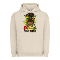 Pigment French Oak free ish since 1865 afro messy bun Urban Hoodie - HRA Design Shop