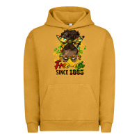 Pigment Peanut Butter free ish since 1865 afro messy bun Urban Hoodie - HRA Design Shop