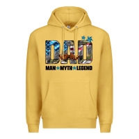 Antique Gold dad man myth legend Premium Hoodie - HRA Design Shop