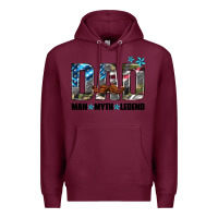 Burgundy dad man myth legend Premium Hoodie - HRA Design Shop