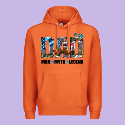 Dad Man Myth Legend Premium Hoodie Designed By Hra Design Shop