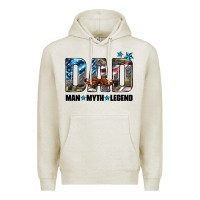Oatmeal Heather dad man myth legend Premium Hoodie - HRA Design Shop