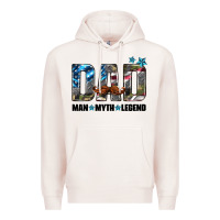 Pale Pink dad man myth legend Premium Hoodie - HRA Design Shop