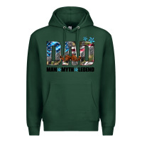 Sports Green dad man myth legend Premium Hoodie - HRA Design Shop