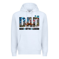 White dad man myth legend Premium Hoodie - HRA Design Shop