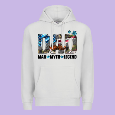 Dad Man Myth Legend Premium Hoodie Designed By Hra Design Shop