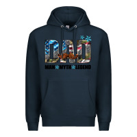 Navy dad man myth legend Premium Hoodie - HRA Design Shop