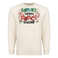 Sandshell santa's favorite dance teacher Premium Sweatshirt - MaliasSmallBusiness
