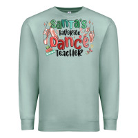 Seafoam santa's favorite dance teacher Premium Sweatshirt - MaliasSmallBusiness