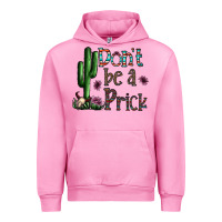 Fuchsia Pink don't be a prick Urban Hoodie - CowhideDigitalArt
