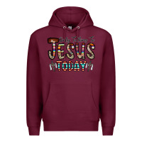 Burgundy only talking jesus today Premium Hoodie - CowhideDigitalArt