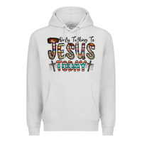 Dove Grey only talking jesus today Premium Hoodie - CowhideDigitalArt