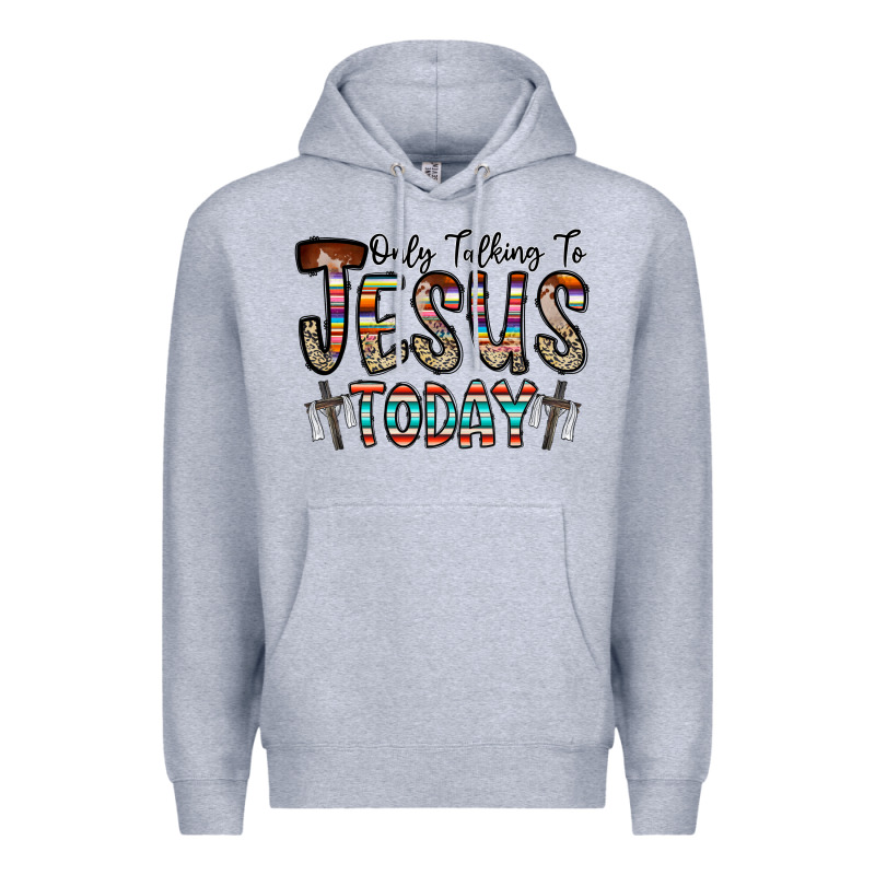 Only Talking Jesus Today Premium Hoodie by CowhideDigitalArt | Teevron